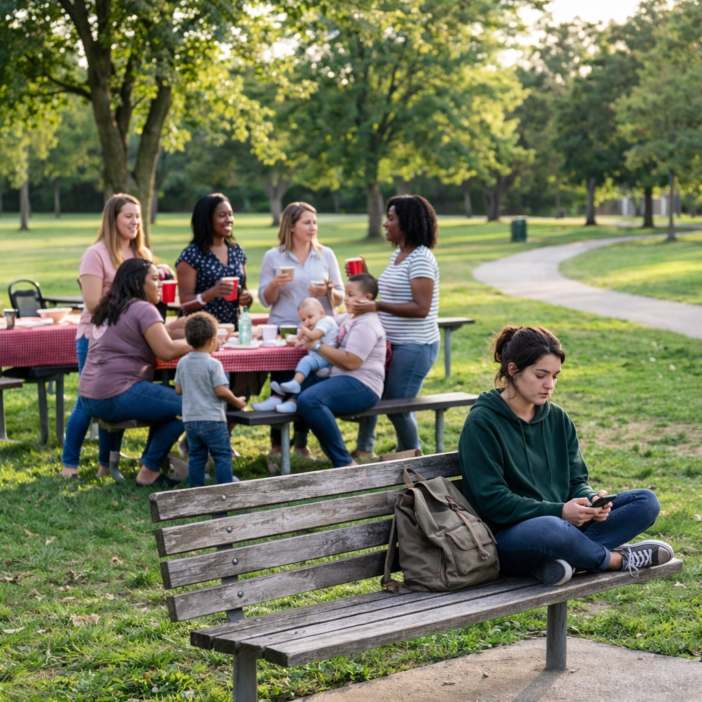Remove woman in red and left standing woman